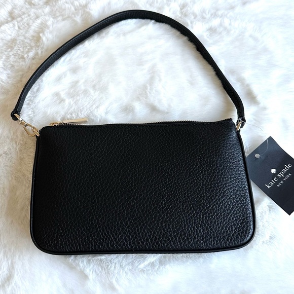 NEW Kate Spade bag crossbody black leather gold-tone hardware 2 straps NWT - Picture 8 of 8